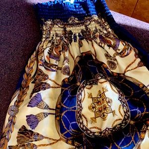 Juniors large strapless dress.